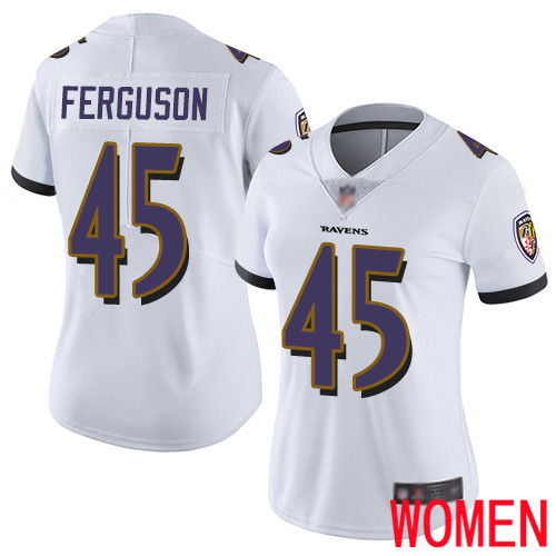 Baltimore Ravens Limited White Women Jaylon Ferguson Road Jersey NFL Football 45 Vapor Untouchable